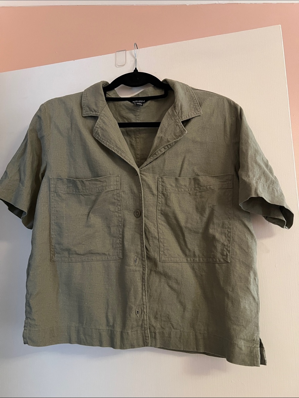 Green linen shirt